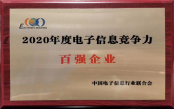 2020 Top 100 Most Competitive Electronic Information Firms in China